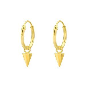 14k Gold Spike Earrings Huggie Hoop Earrings​